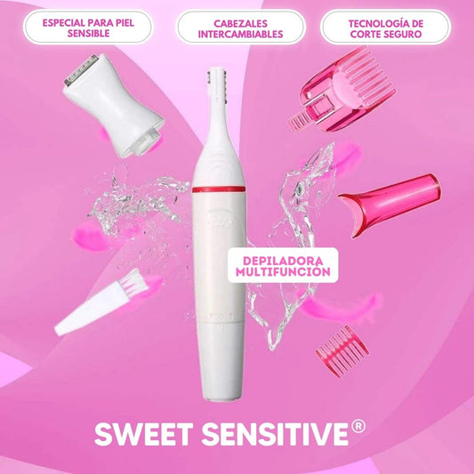 Sweet Sensitive®: Depiladora eléctrica facial y corporal para mujer