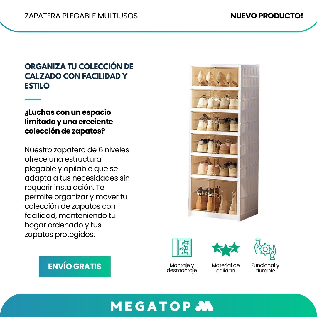 StackBox: Organizador de Zapatos Plegable