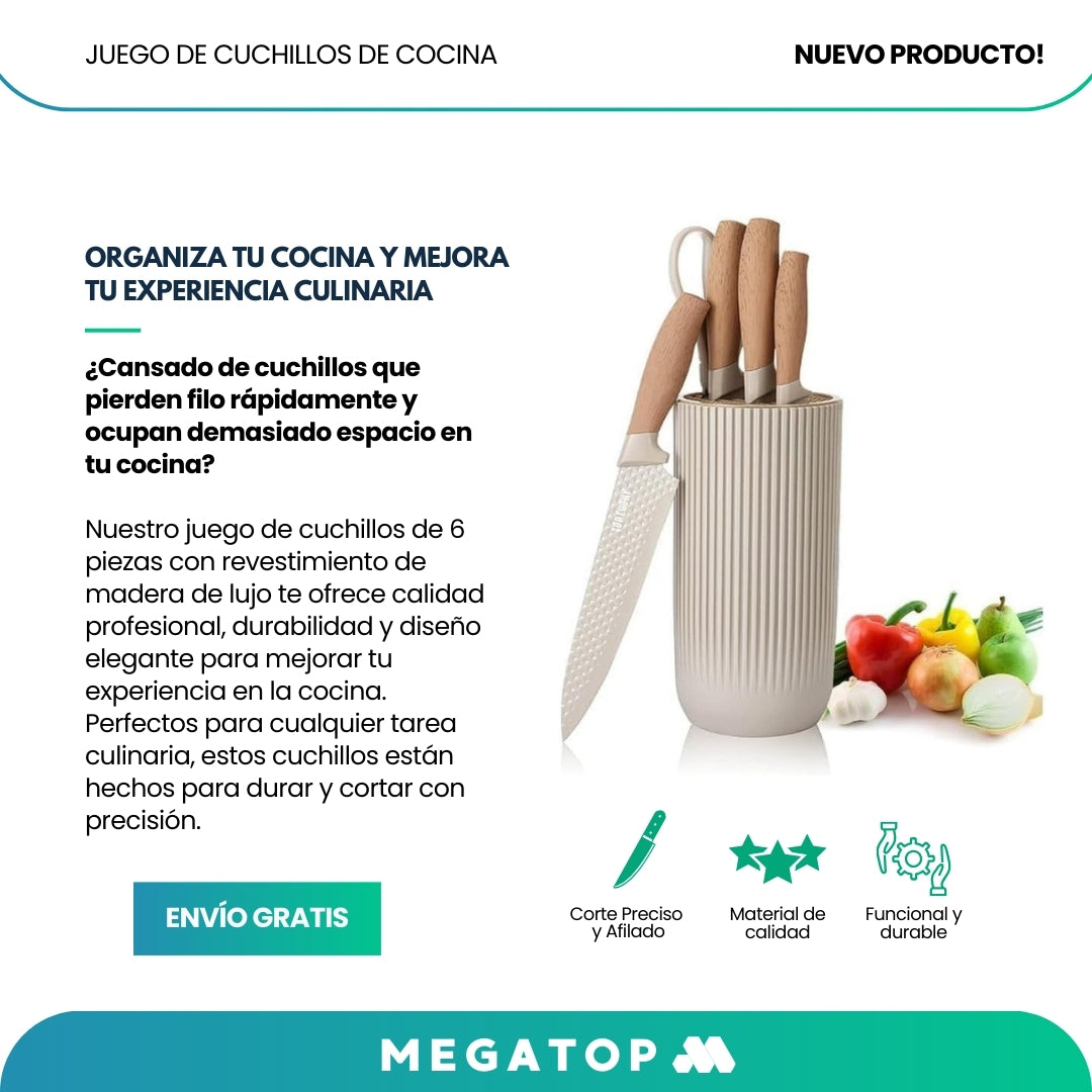 SharpWood: Juego de cuchillos de cocina