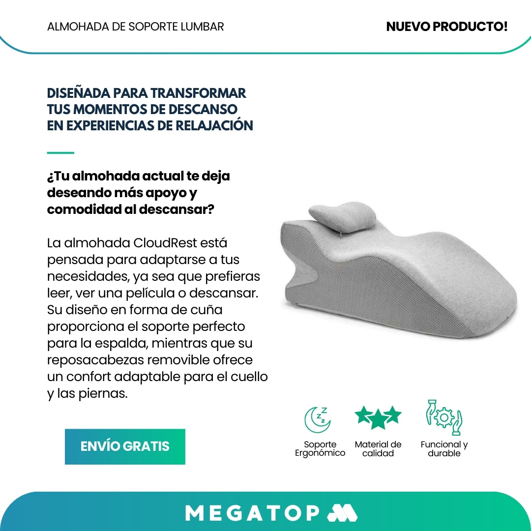 CloudRest: Almohada de Soporte Lumbar