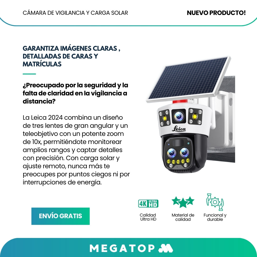 Leica: Cámara de vigilancia  y carga solar