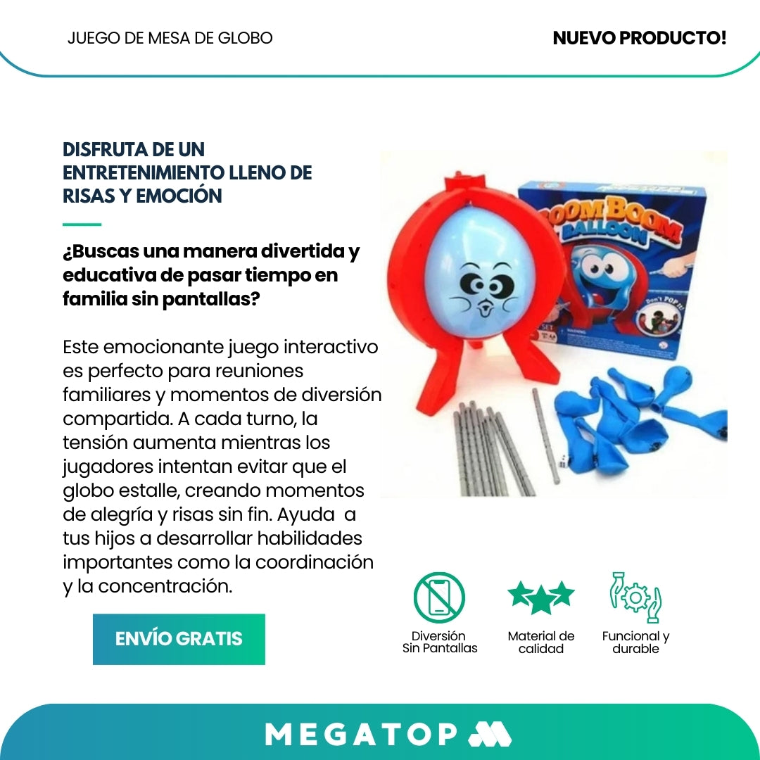 BOOM BOOM: Juego de Mesa de Globo