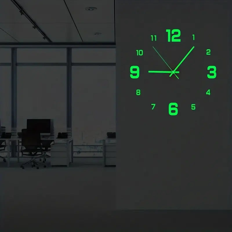 GlowTime® : Reloj de Pared Luminoso Universal de 100 cm – Decoración Moderna y Brillante"