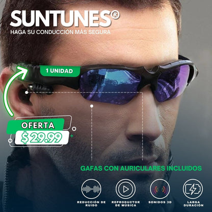 SunTunes: Gafas de Sol Polarizadas con Bluetooth 4.1 -