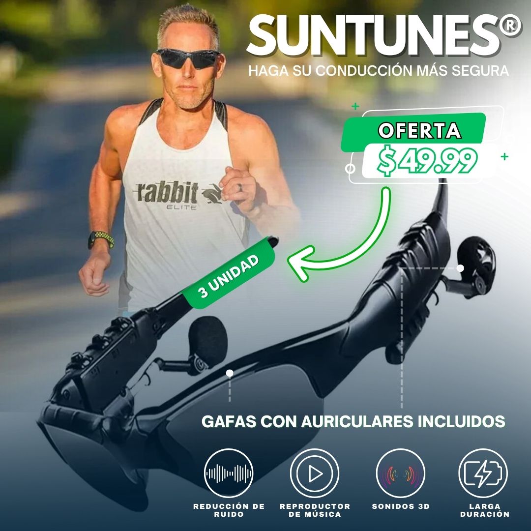 SunTunes: Gafas de Sol Polarizadas con Bluetooth 4.1 -